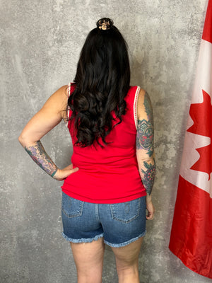 The Hailey Tank - Red (Small - 3X)