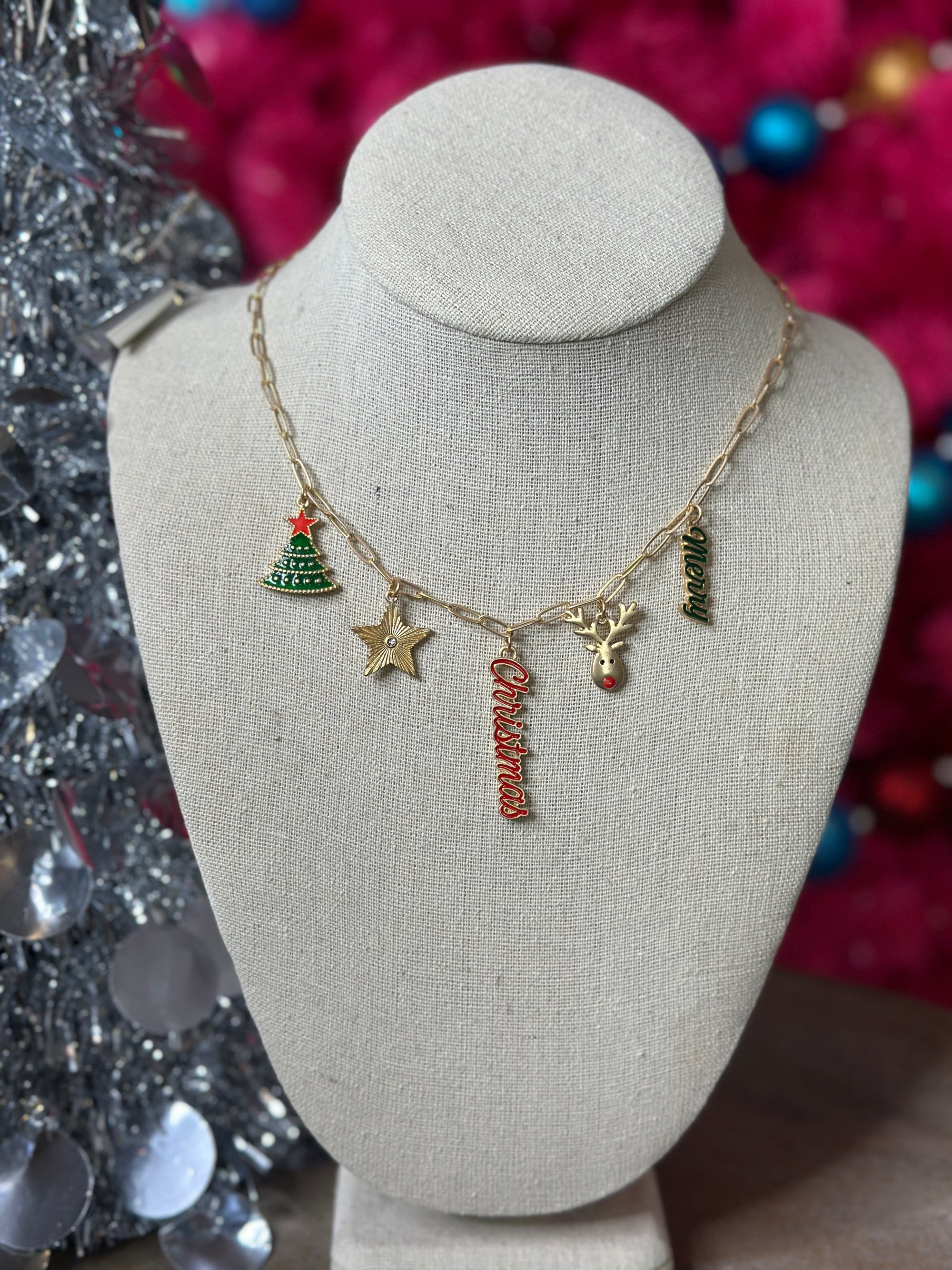 DOORCRASHER - Multicharm Christmas Necklace - FINAL SALE