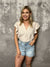 Air Flow Ruffle Sleeve Top - Sand *New COLOR