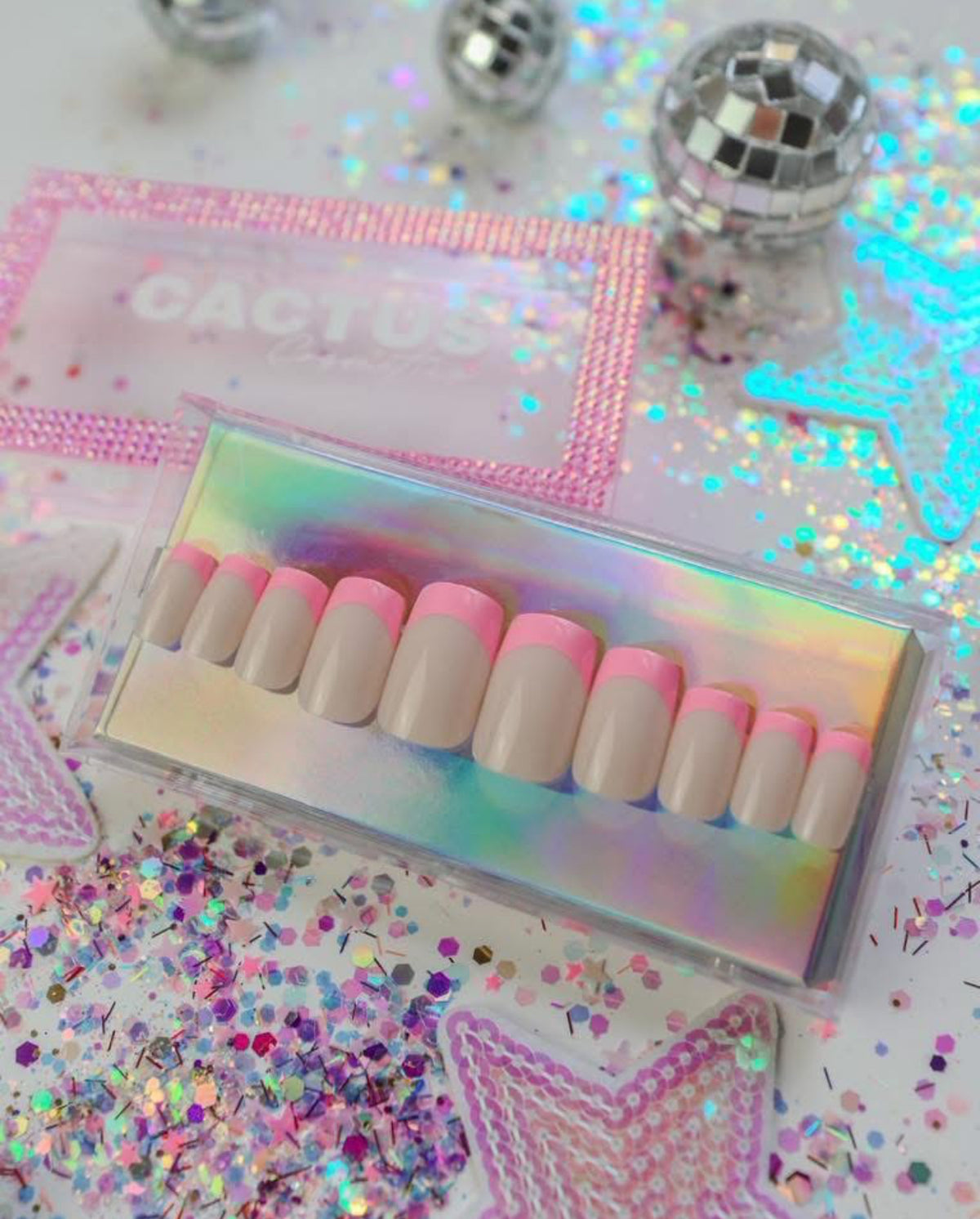 Glue On Nails - French Pink