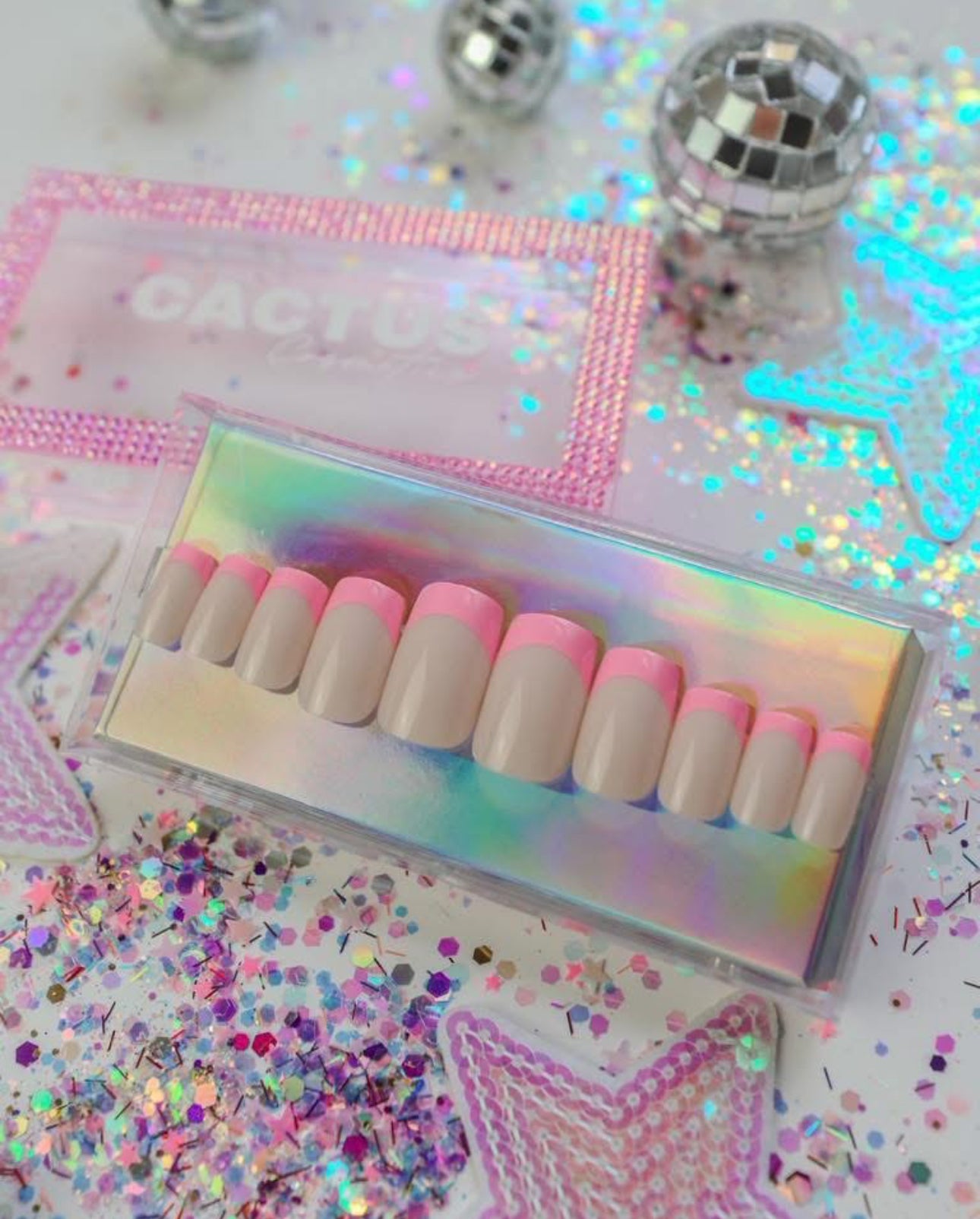 Glue On Nails - French Pink