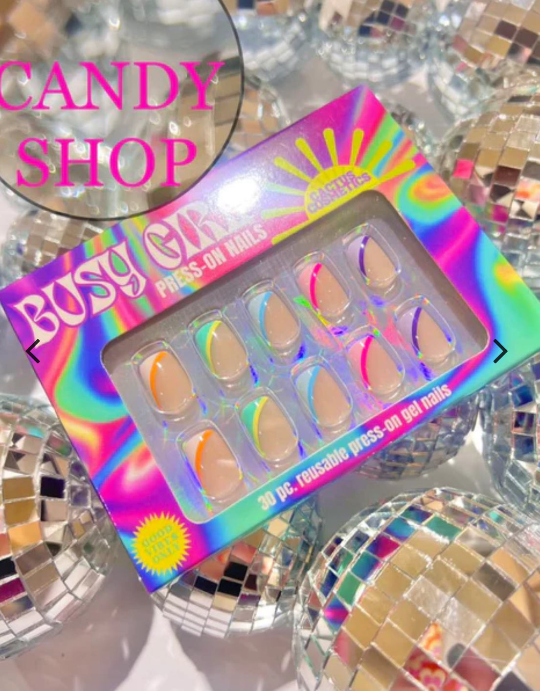 Press on Nails - Rainbow Square Tip