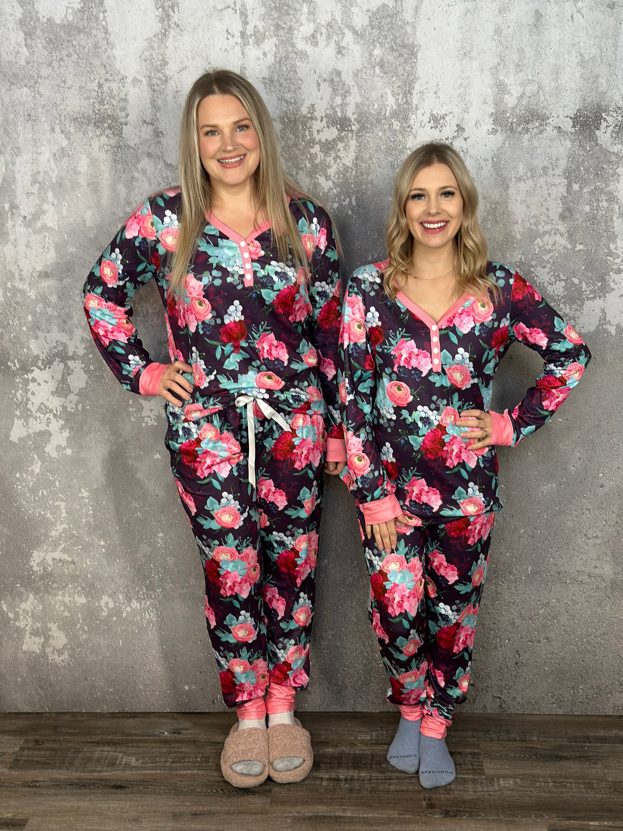 Buttery Shirley Lounge Set - Pink Bloom (Small - 3X) *NEW