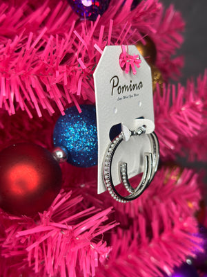 Silver Micro Pearl Hoop Earring