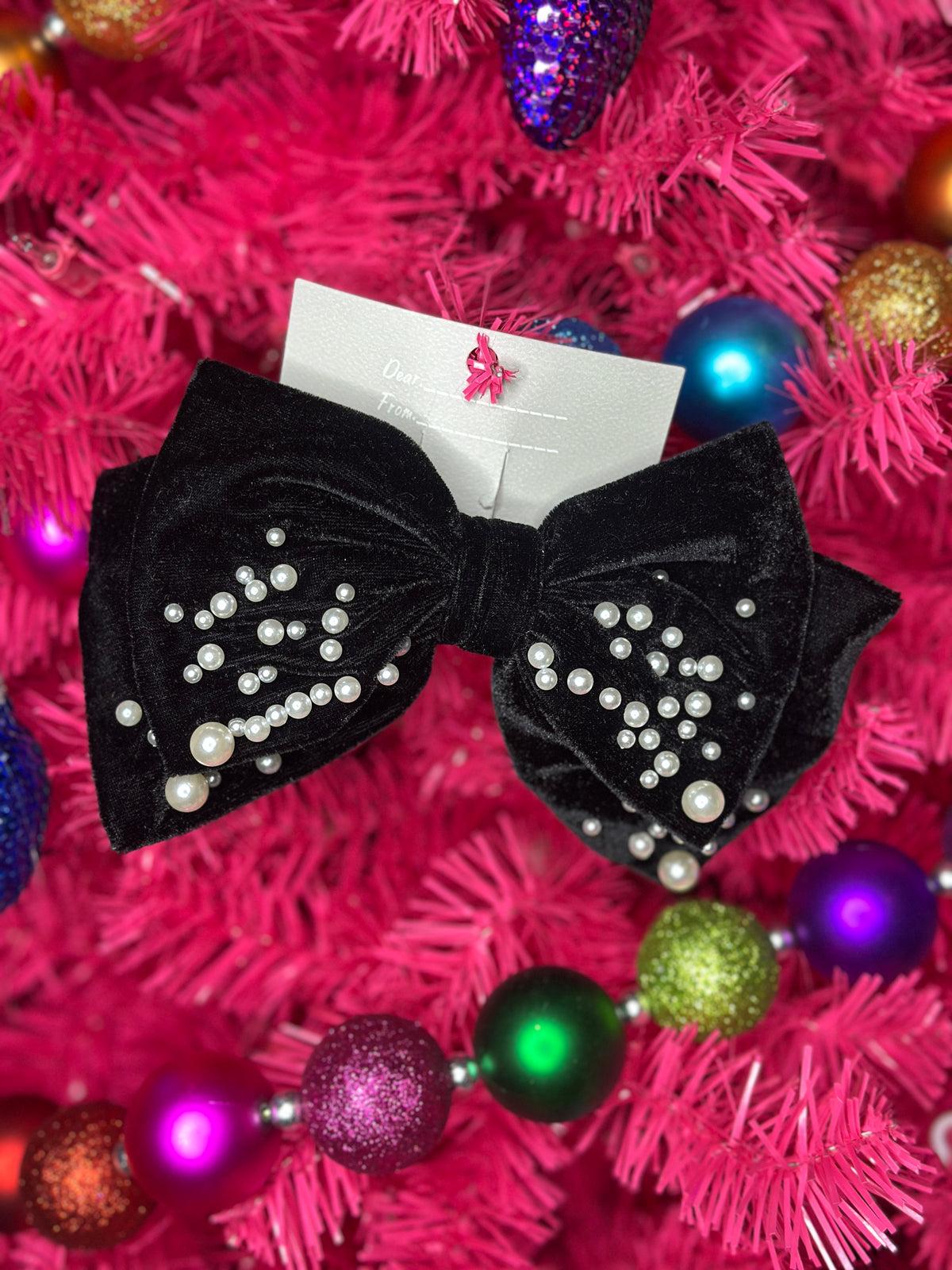 Black Bow Hair Clip - 2 Styles