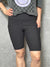 Black Ribbed Biker Shorts with Pockets  - Small - 3X