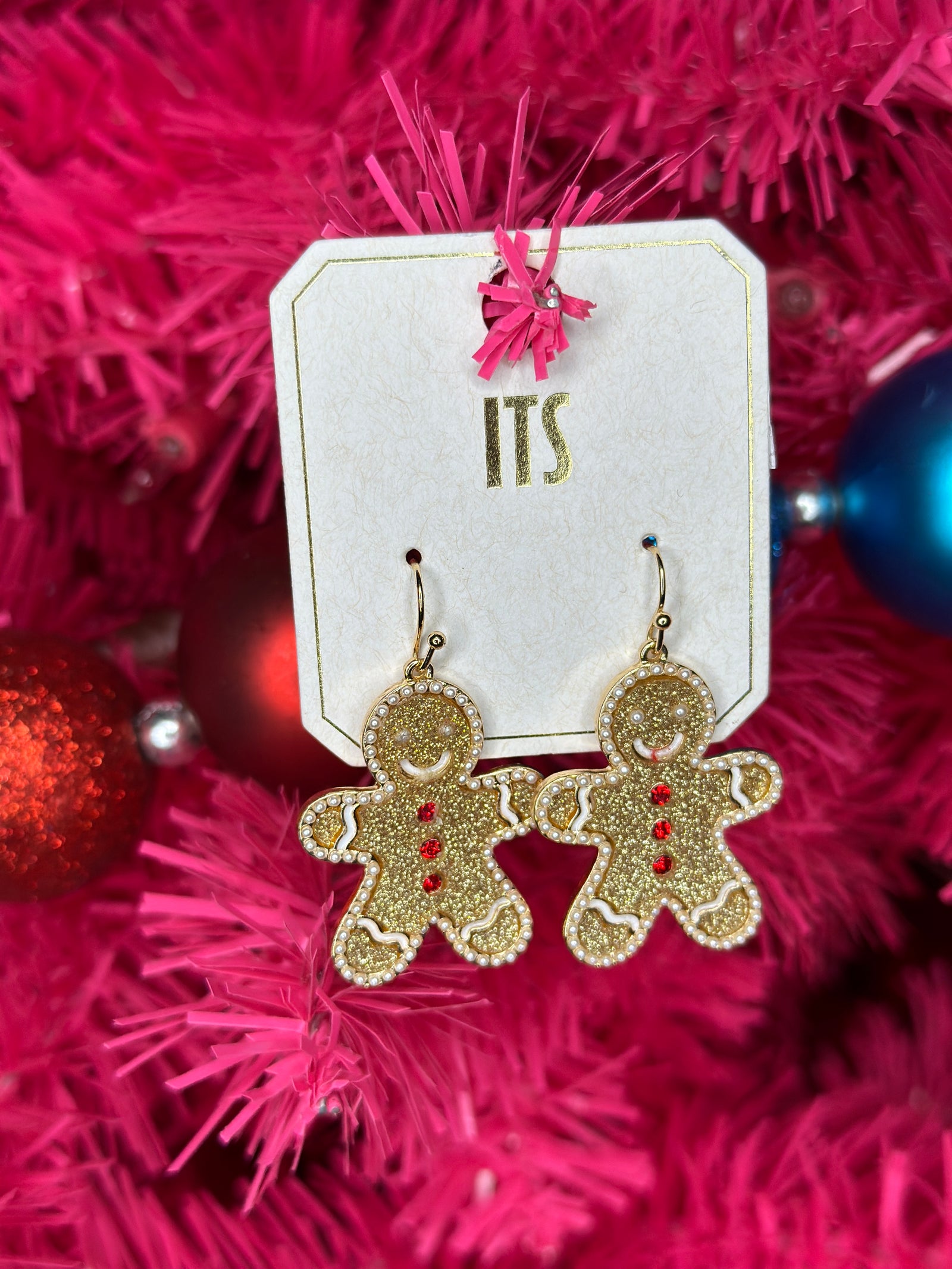 Glitter Gingerbread Earring