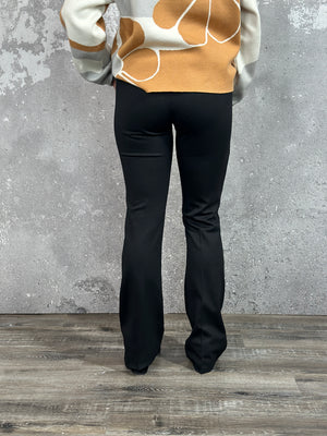 Black Micro Flair Front Pleat Dress Pant (Small - XL)