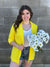 Rolled Sleeve Bantry Blazer - Yellow (Small - 3X)