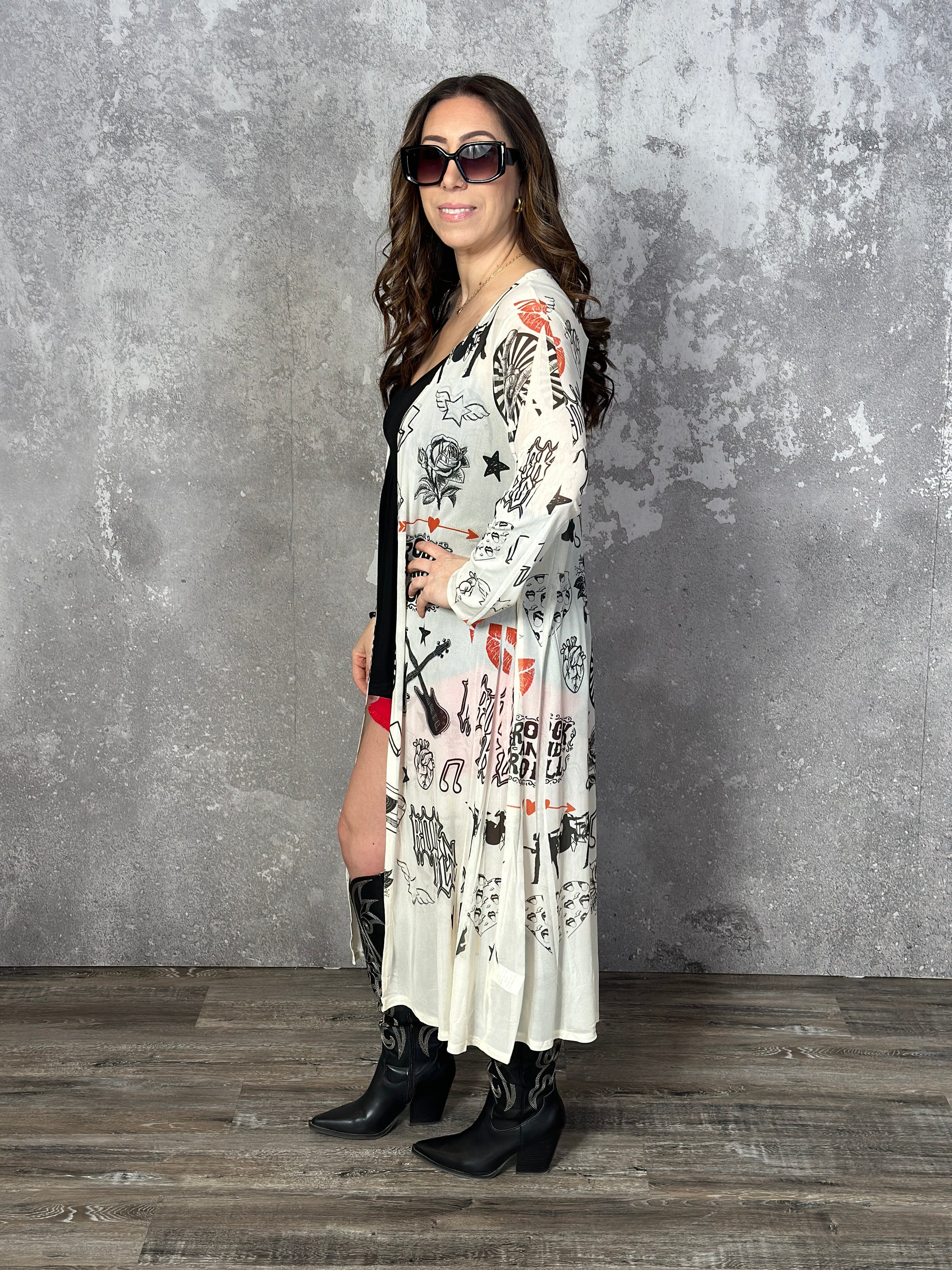 Tattooed Rock and Roll Duster (Small - 2X)