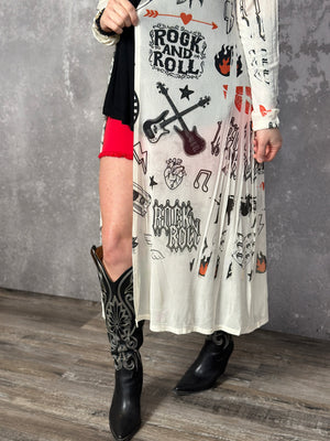 Tattooed Rock and Roll Duster (Small - 2X)