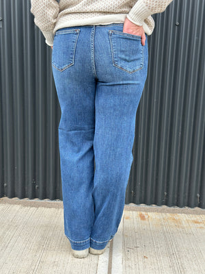 Judy Blue Double Button Wide Leg Jean (sizes 0/24-24W) - BESTSELLER