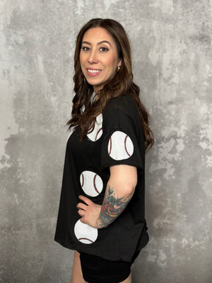 Sequin Baseball Tee
