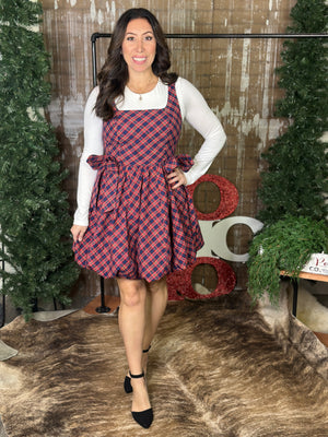 Blue/Red Plaid Dress (Small - 3X)