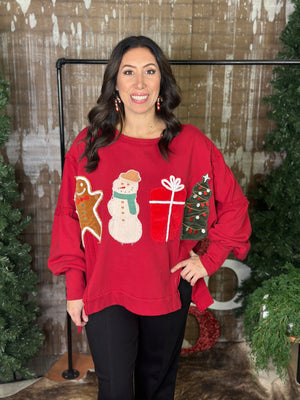 Red Christmas Character Sweatshirt