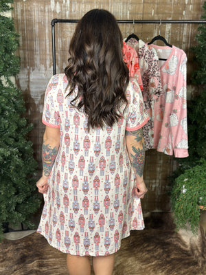 Buttery Shirley Lounge Nightgown - Nutcracker (Small - 3X)