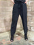 Black Elastic Waist Dress Pant with Straight Leg (Small - 3X)