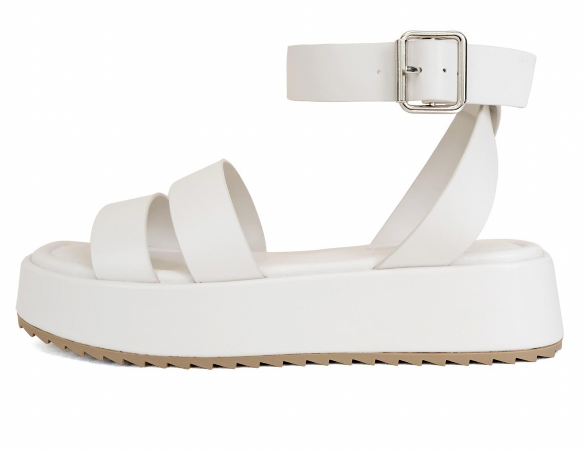 Chunky Platform 2 Strap Sandal - Bone - FINAL SALE