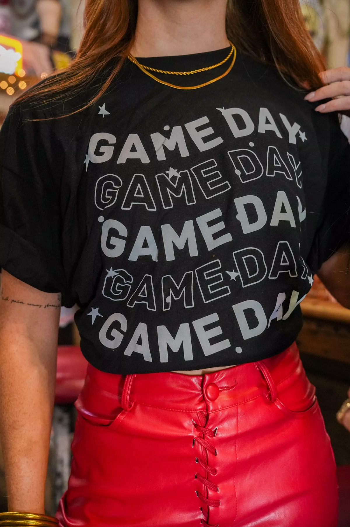 Black Gameday Star Graphic Tee