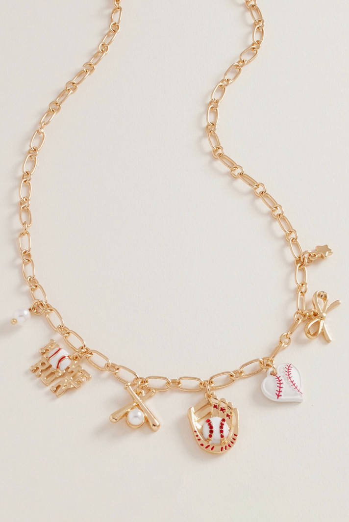 Take me Out to the Ballgame Charm Necklace