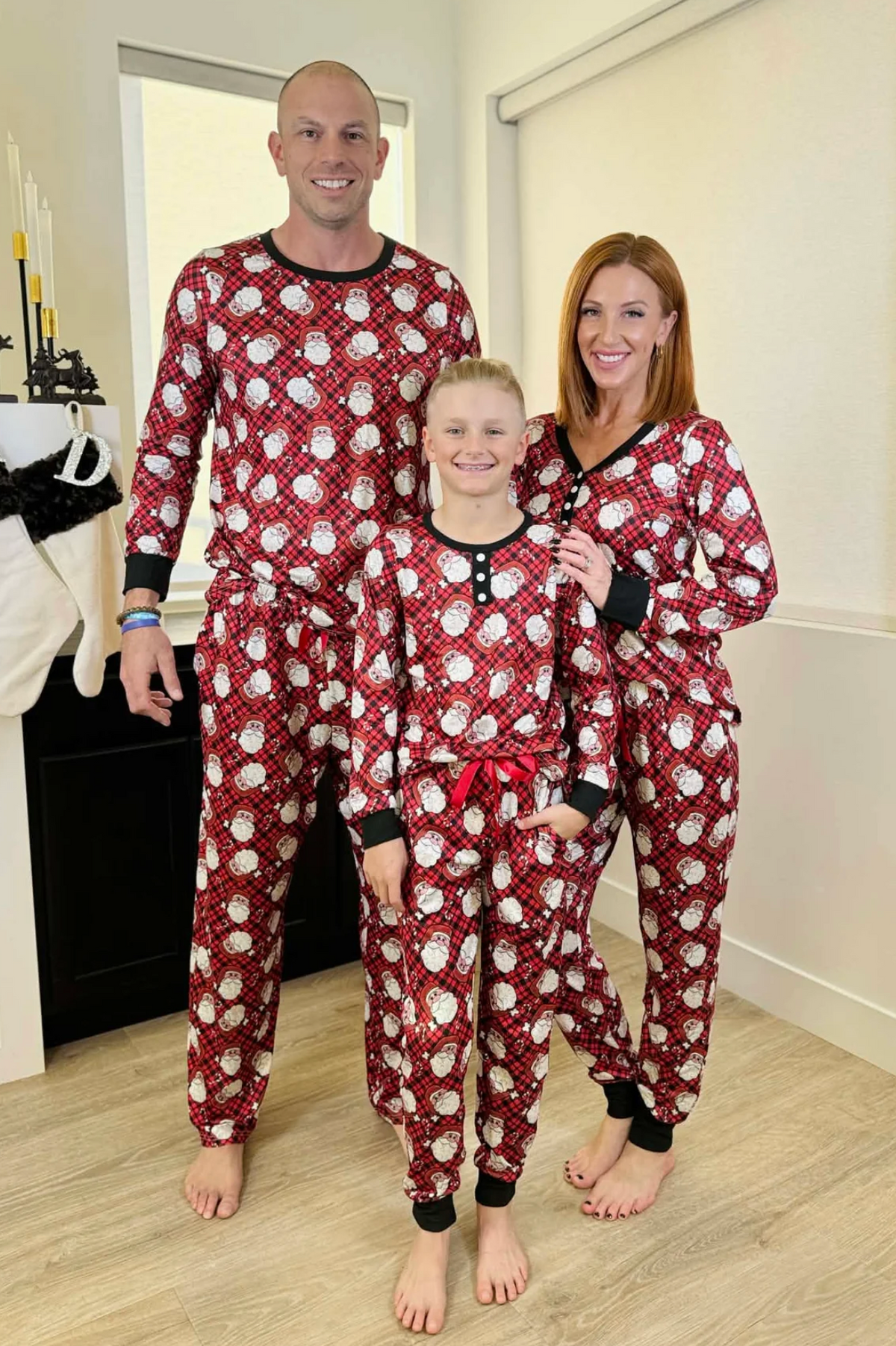 PREORDER Buttery Shirley Family Lounge Sets - Checked Santa - FINAL SALE