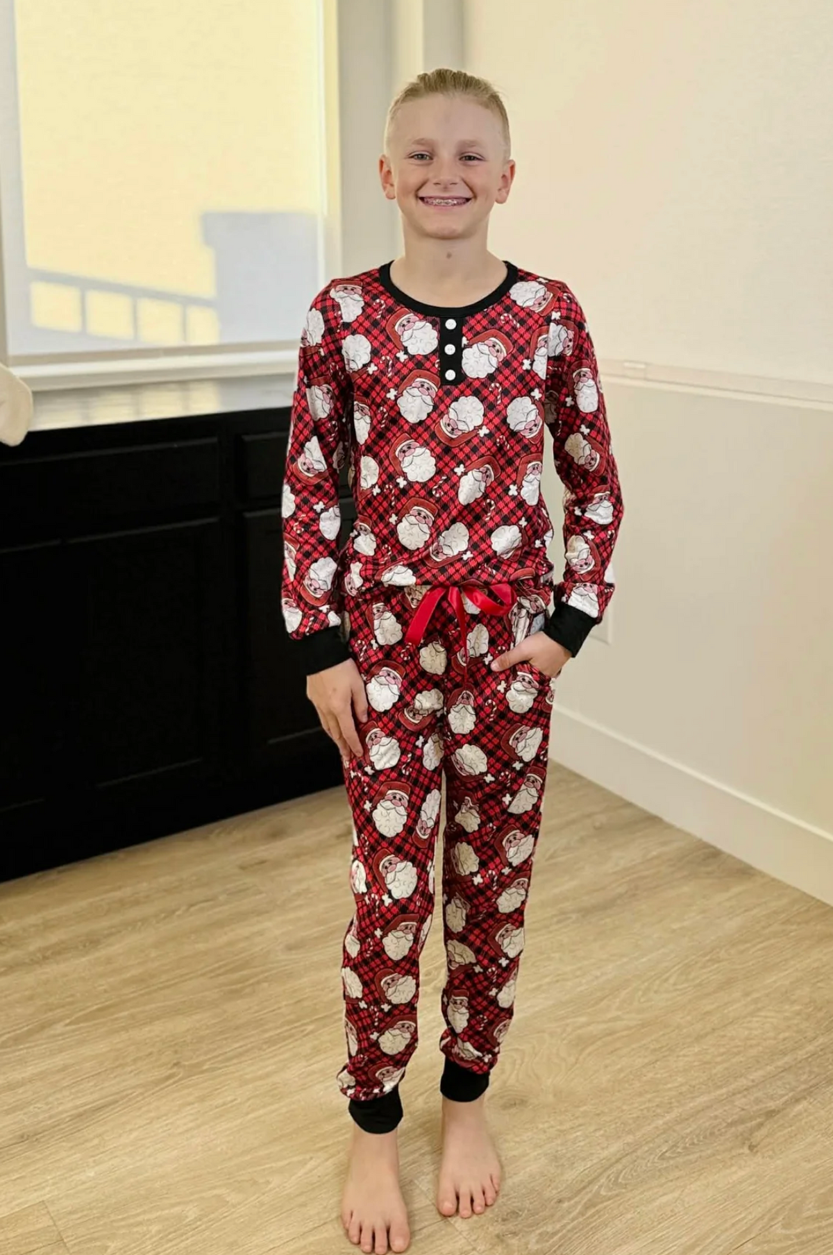 PREORDER Buttery Shirley Family Lounge Sets - Checked Santa - FINAL SALE