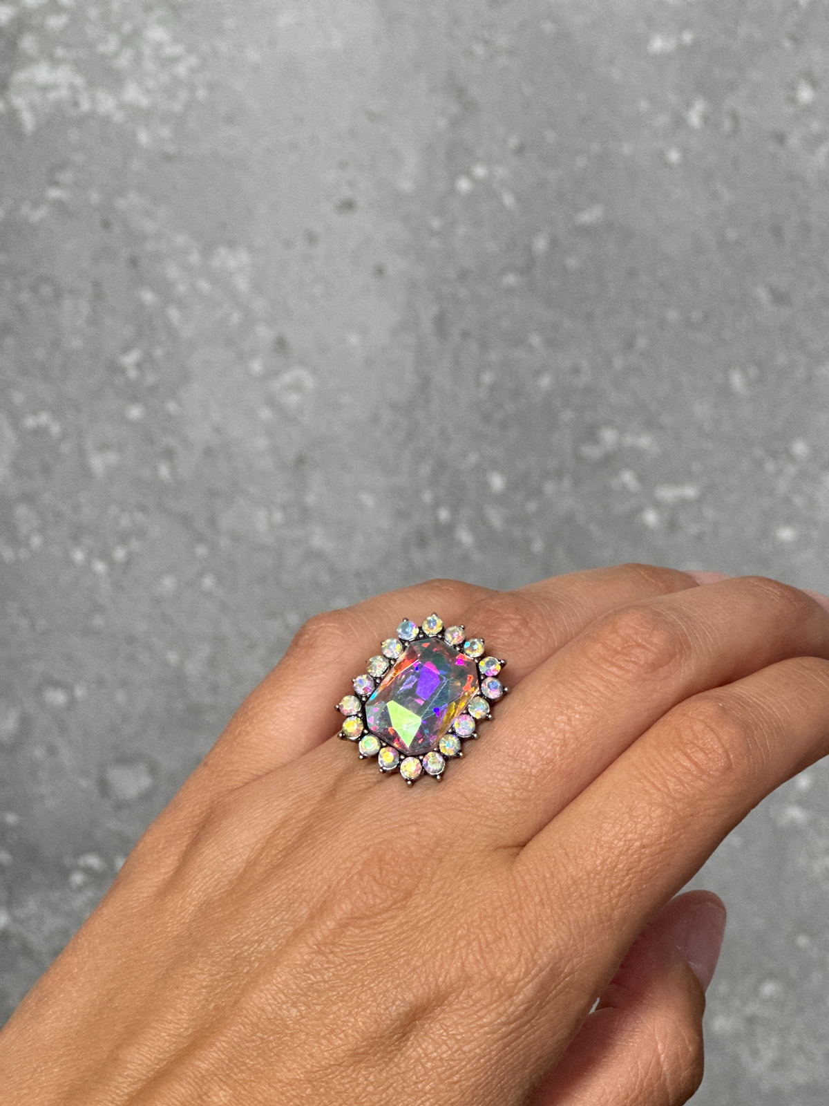 Cushion Cut Ring  - Iridescent