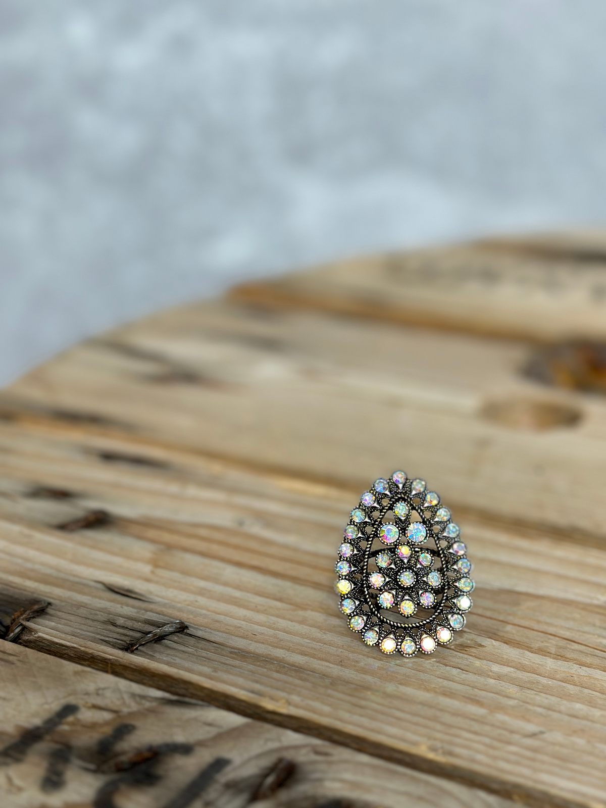 Ornate Teardrop Ring