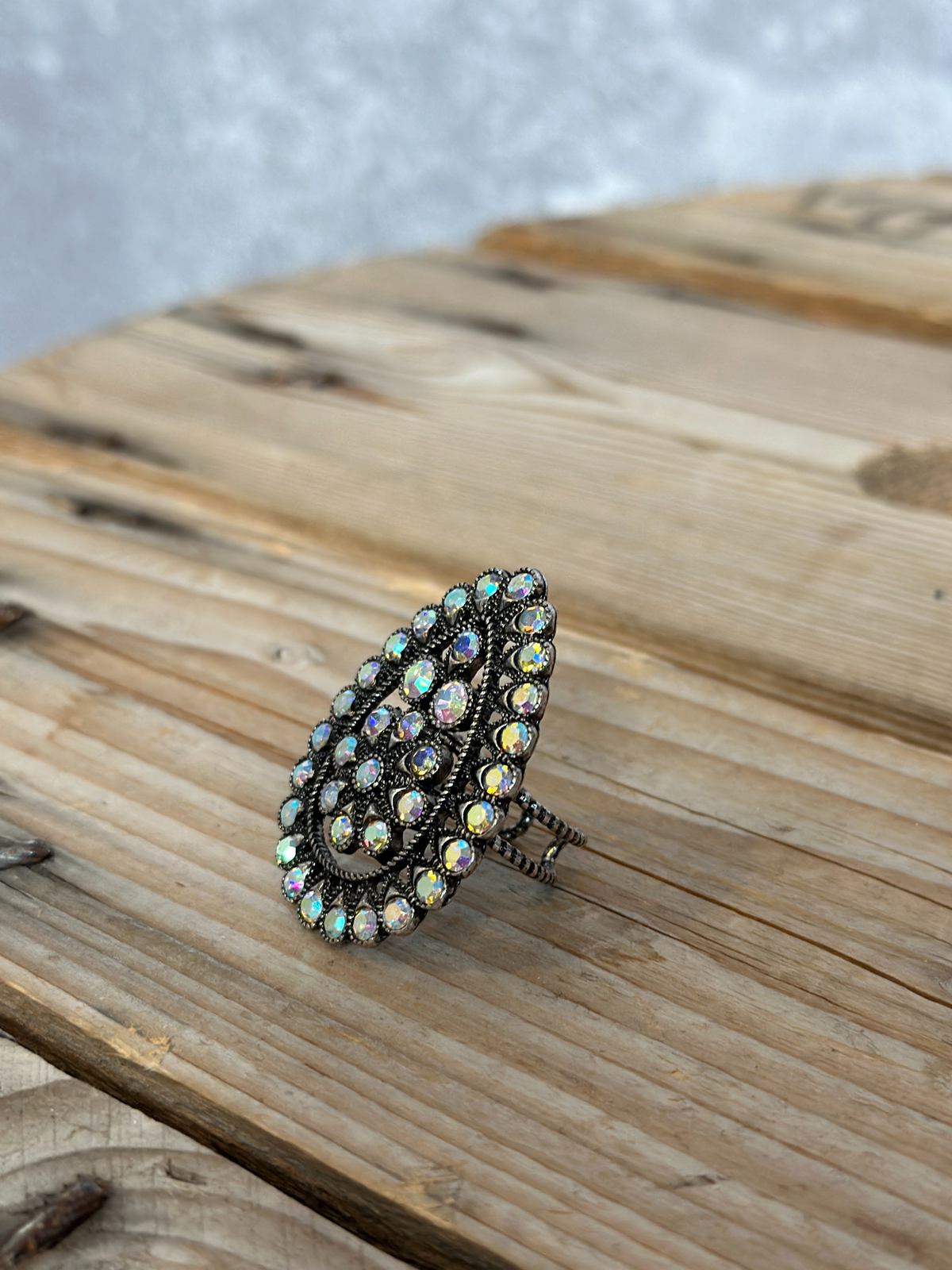 Ornate Teardrop Ring