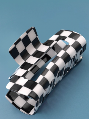 Checked Hair Claw