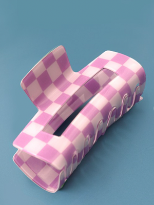 Checked Hair Claw