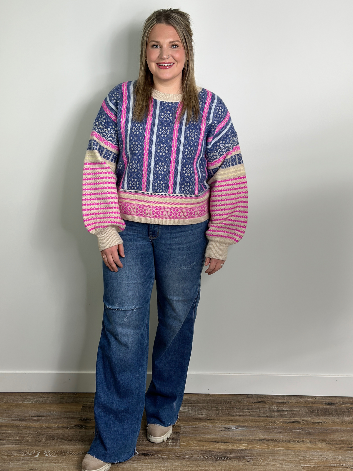 Blue/Pink Mix Sweater