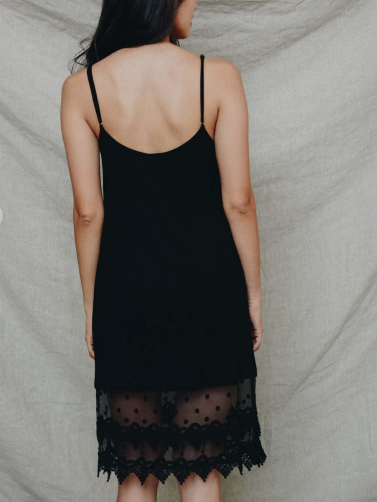 Lace Dress Slip Extender - Black