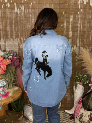 Star of the Rodeo Denim Top