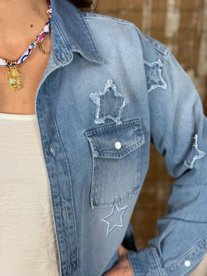 Star of the Rodeo Denim Top
