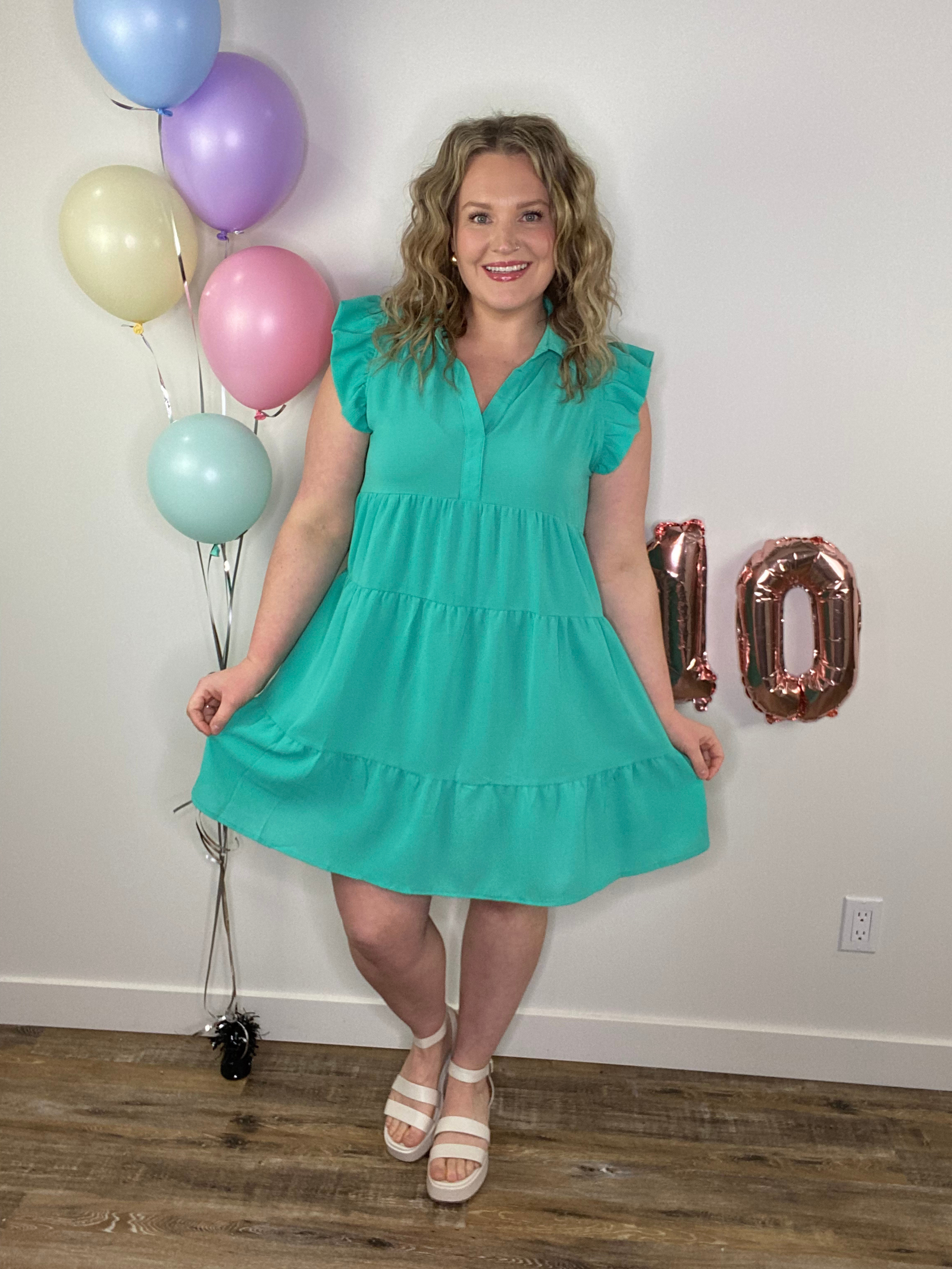 The Maya Dress - Jade (Small - 2X)