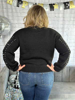 Black Pearl Detail Sweater - FINAL SALE