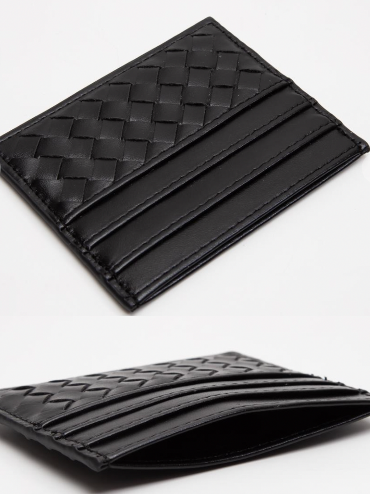 Slim Woven Pocket Card Holder Wallet