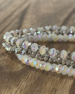 Shimmer and Shine Stretch Bead Bracelet