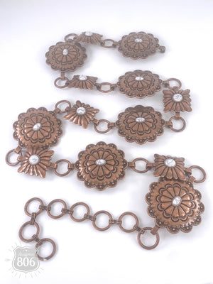 Round and square chain link belt