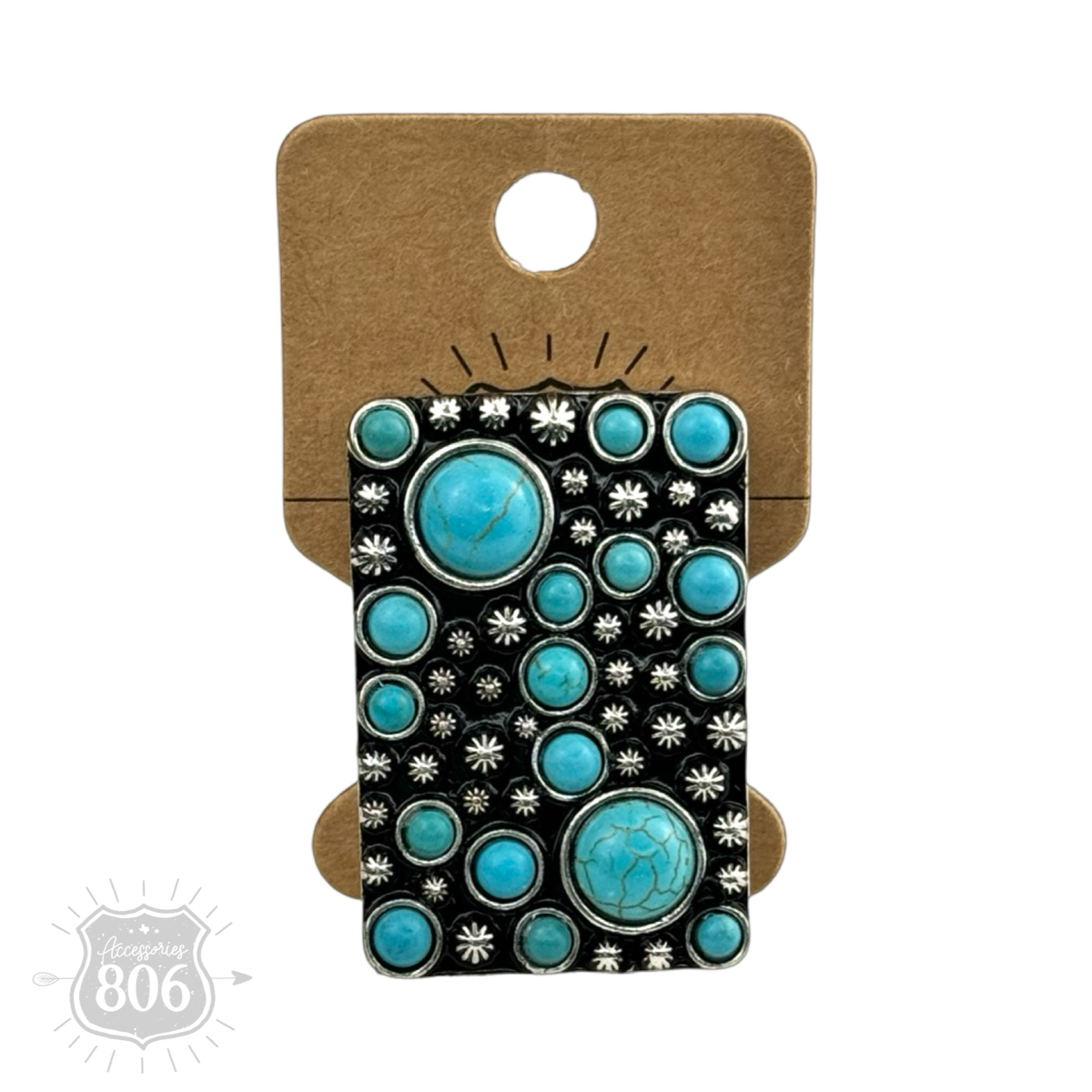 Wetern burnished rectangle ring