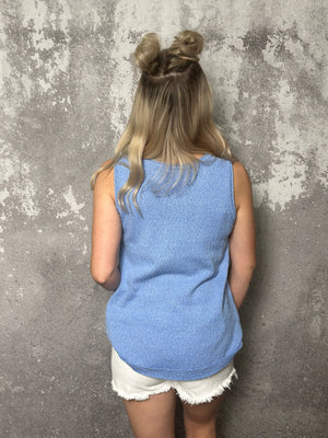 Knit Tank - Blue (Small - 3X) (Recycled Polyester)