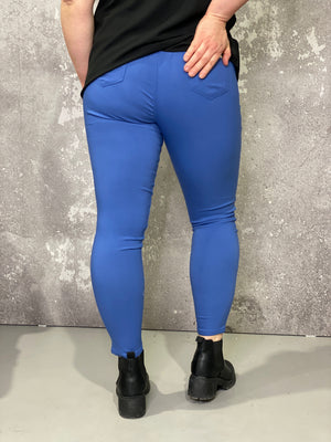 Hyperstretch Colored Skinny Mid rise Pant - Blue (Small - 3X) FINAL SALE