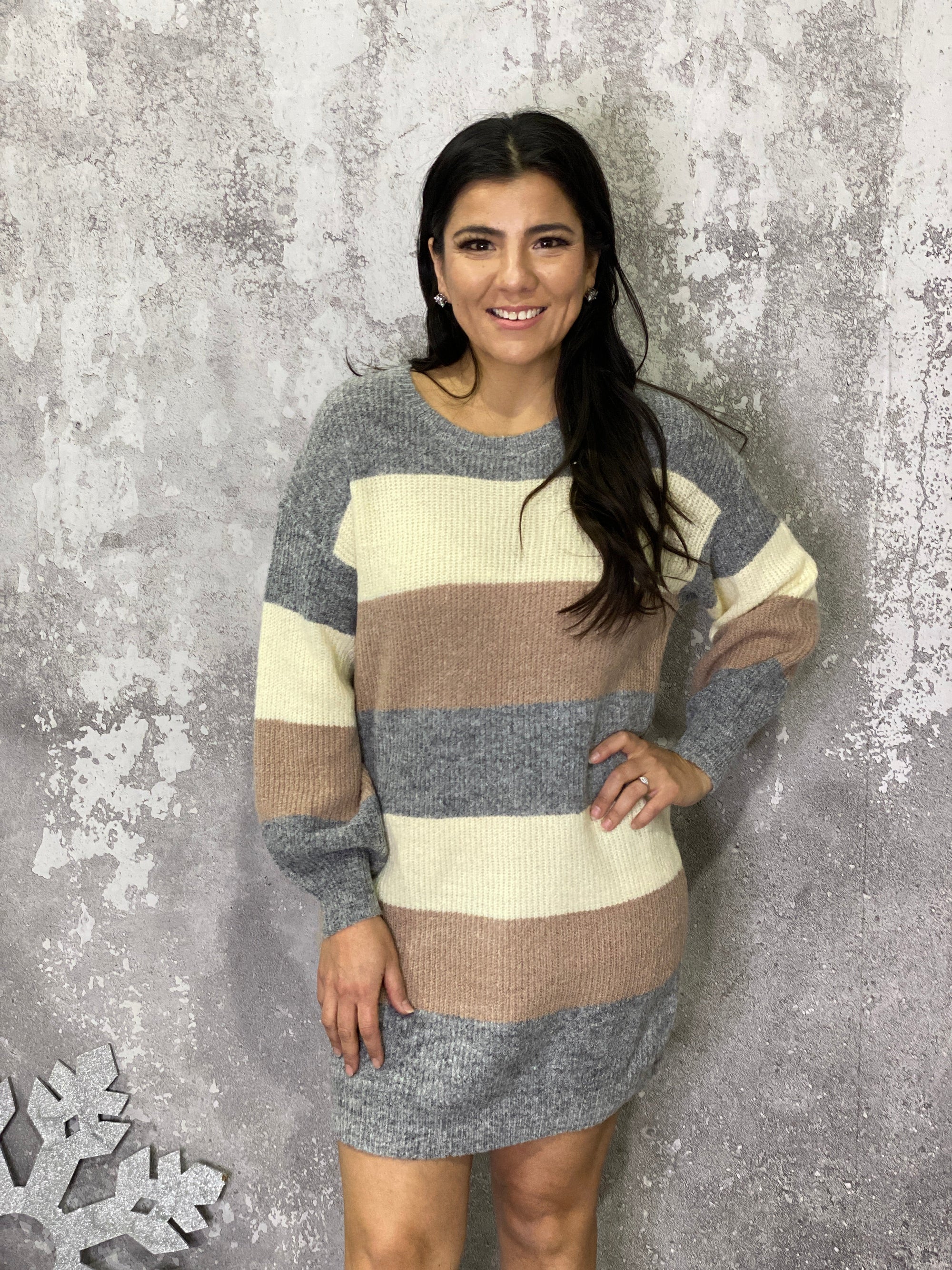 Striped Sweater Dress