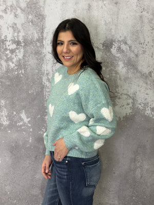 Galentine Sweater - Sage (Small - 3X)
