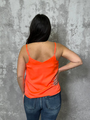 Recycled Polyester Tank - Neon Orange (Small - 3X)