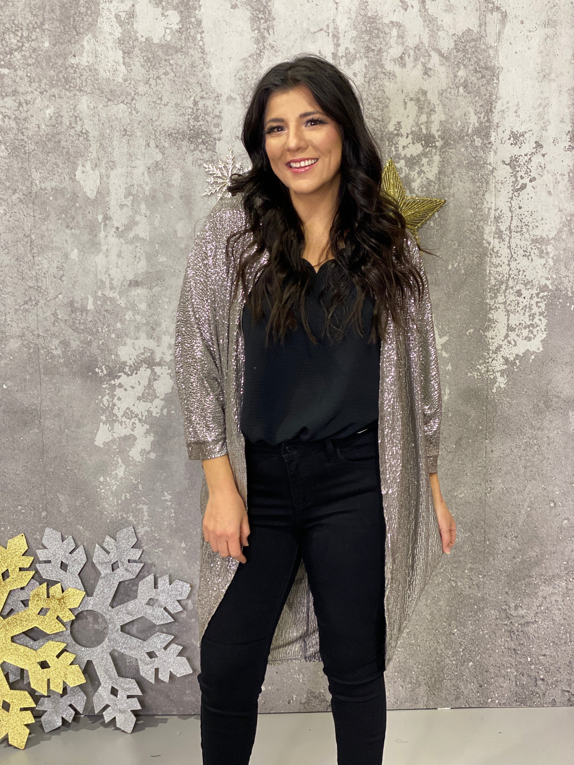 Glitter Cardigan - Olive