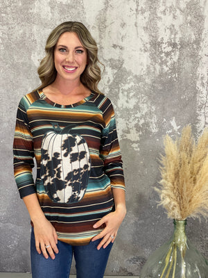 Serape Pumpkin Top RESTOCK (Small - XL) - FINAL SALE