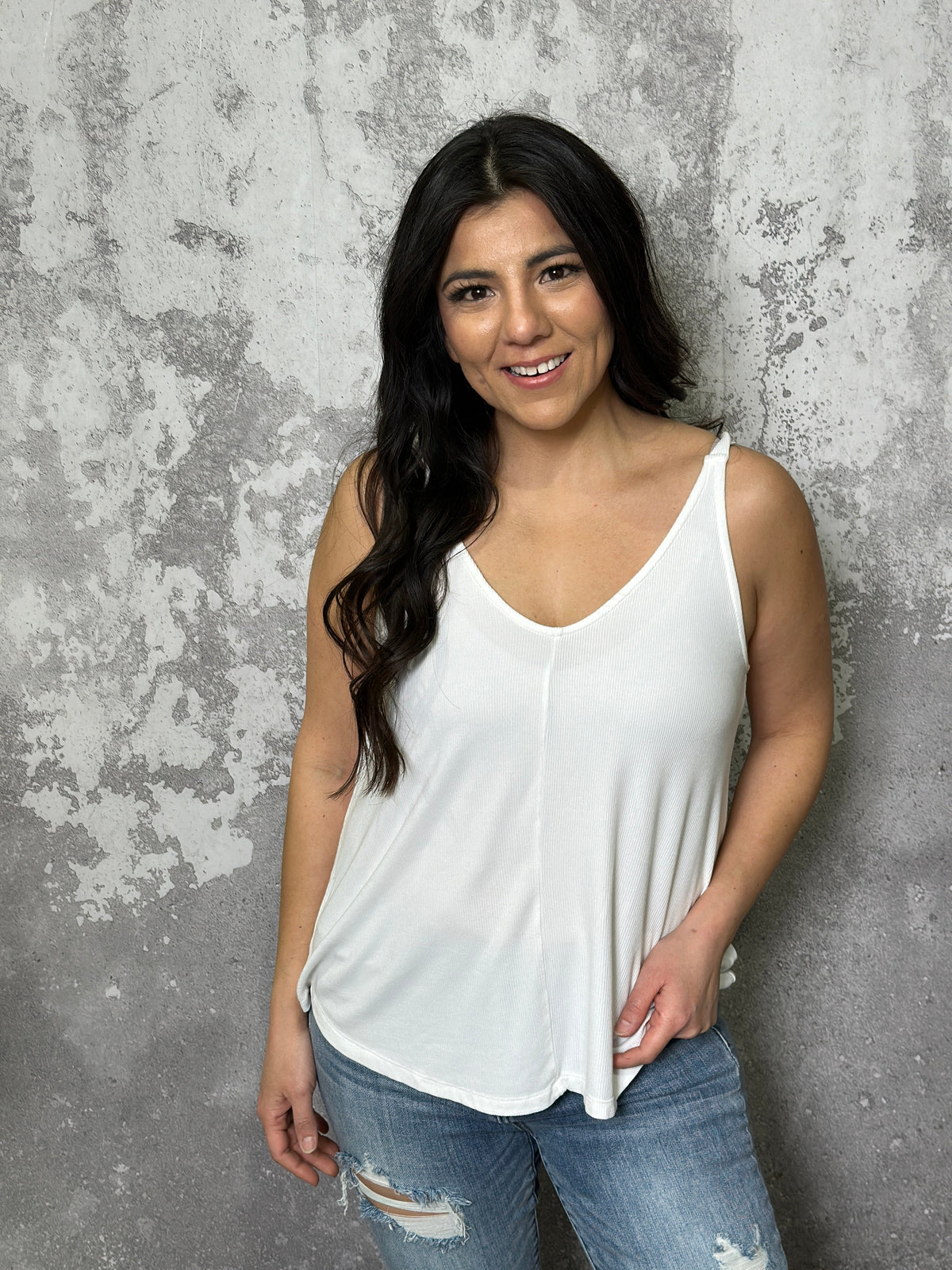 The Penny Tank - White - FINAL SALE