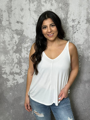 The Penny Tank - White - FINAL SALE